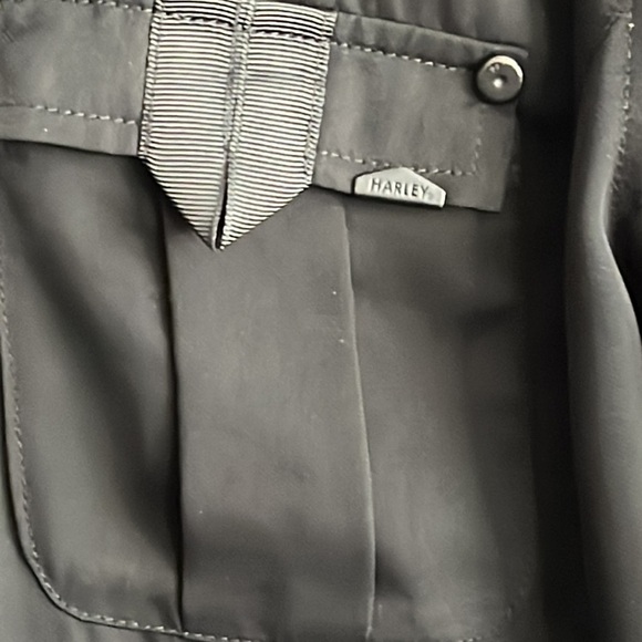 HARLEY Davidson Women’s EUC Black Button Up Long Sleeve Blouse Sz M - Picture 3 of 7